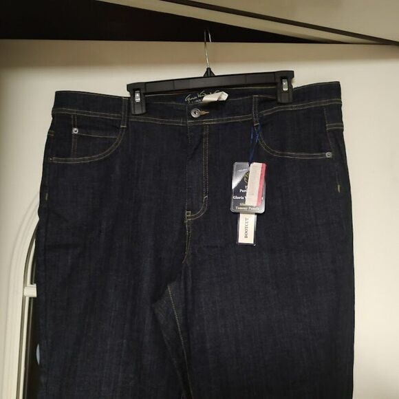 New Gloria Vanderbilt Perfect Fit Slimming Tummy Panels Bootcut Jeans Womens 20W - Picture 2 of 3